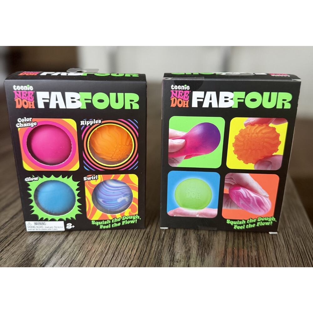 Schylling NeeDoh Fab Four 4-Pack Squishy Sensory Fidget Toy Viral New 2026